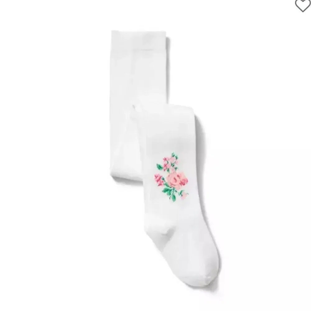 Janie and Jack 100034876 white floral tights NWT size 12-24 months